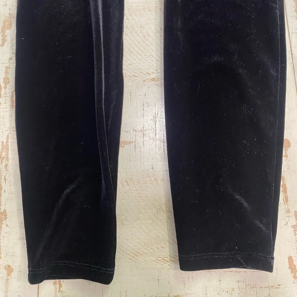 J Crew Black Velvet Leggings